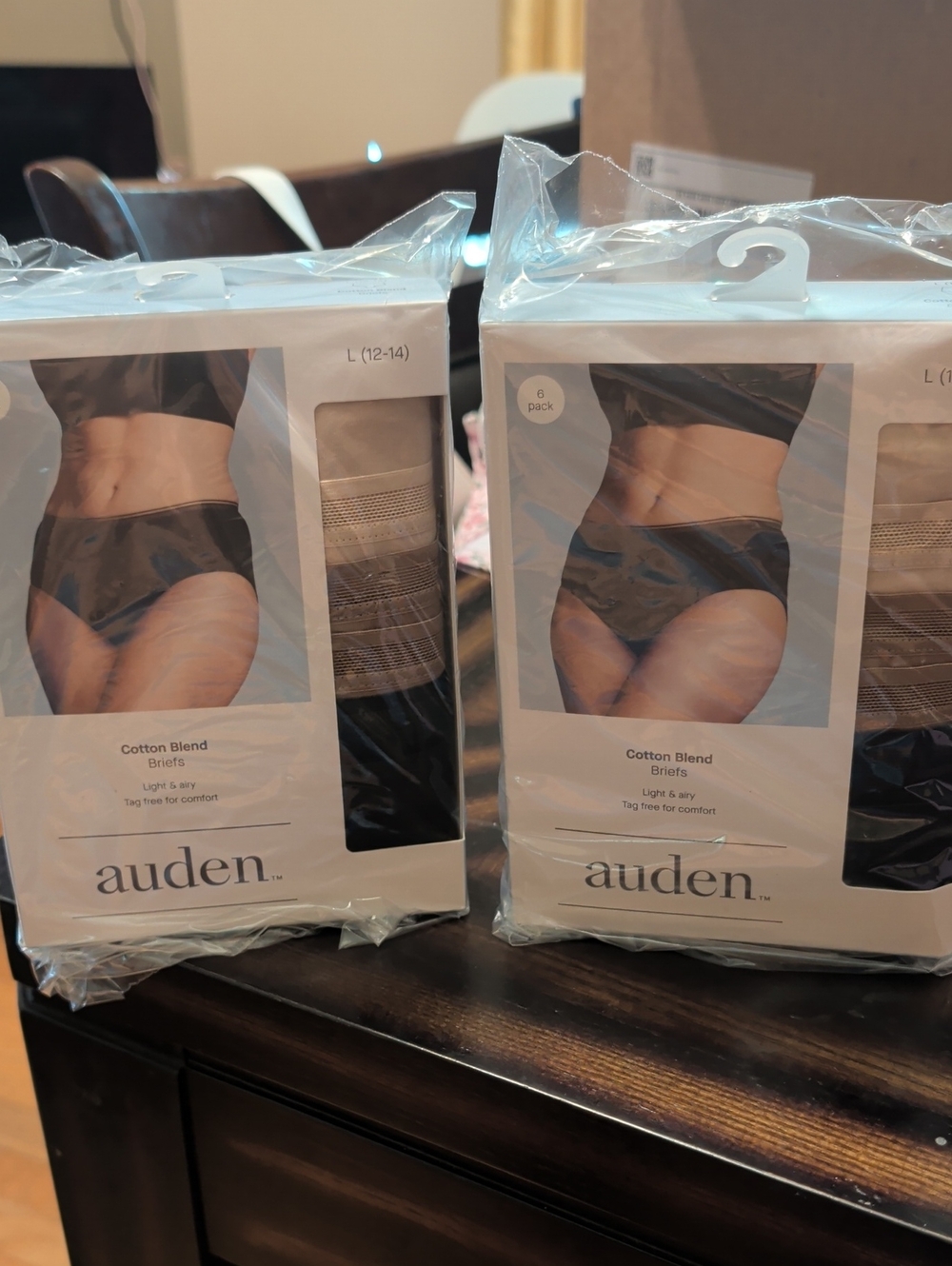 Auden Women's Briefs Underwear Panties Size Large 12/14 (X2 6Packs = 12 Total)